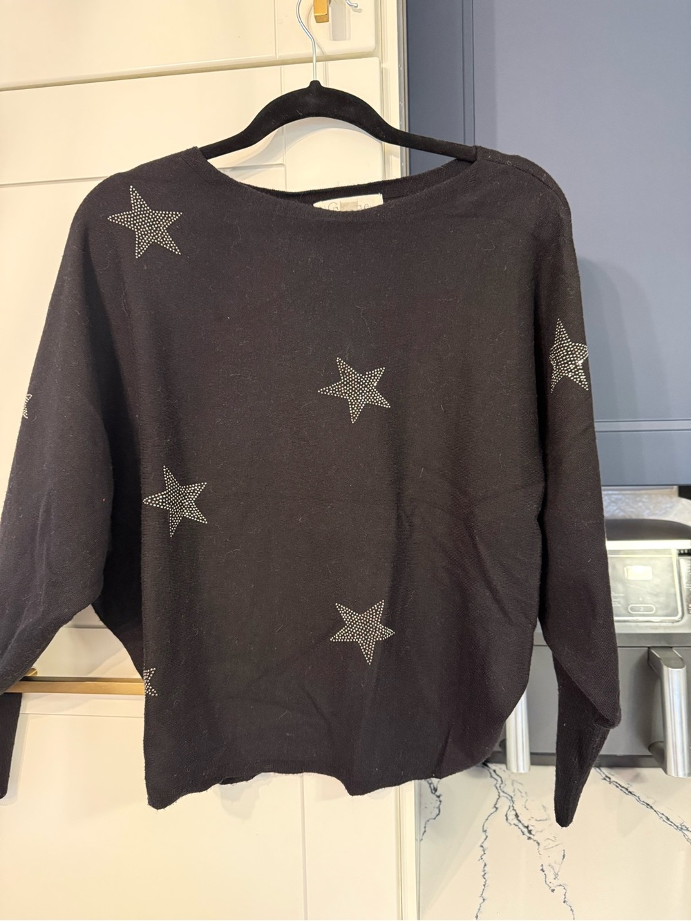 Black Star Embellished Women's Sweater